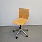 Viasit houten bureaustoel werkstoel verrijdbaar