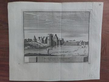 40 / Kasteel te Medemblik - Originele gravure uit 1736 beschikbaar voor biedingen