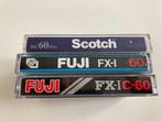 3 cassettes Fuji Scotch C60, Cd's en Dvd's, Cassettebandjes, 2 t/m 25 bandjes, Gebruikt, Ophalen of Verzenden