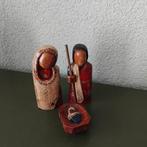 Houten kerstgroepje; equador. maria, jozef en jezus, Ophalen of Verzenden, Zo goed als nieuw