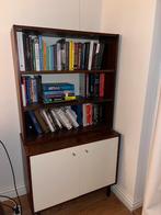 Vintage modulaire houten boekenkast - 2 delen, Huis en Inrichting, Kasten | Boekenkasten, Ophalen, Gebruikt, 100 tot 150 cm, 150 tot 200 cm