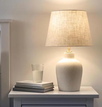 BLIDVÄDER Tafellamp, ecru keramiek/beige, 50 cm beschikbaar voor biedingen