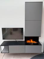 Saunaco CAS Design tv meubel basalt grey/black, Ophalen, 200 cm of meer, 150 tot 200 cm, Eikenhout