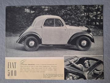 Leaflet FIAT 500 Saloon / Convertible Saloon - UK beschikbaar voor biedingen