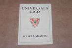 Originele lidmaatschapskaart Esperanto - 1946 !!, Ophalen of Verzenden, Gelezen, Europa