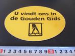 sticker U vindt ons in de Gouden Gids  *, Ophalen, Zo goed als nieuw, Bedrijf of Vereniging