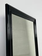 Schouwspiegel zwart antiek Frans, Antiek en Kunst, Antiek | Spiegels, Rechthoekig, Ophalen of Verzenden