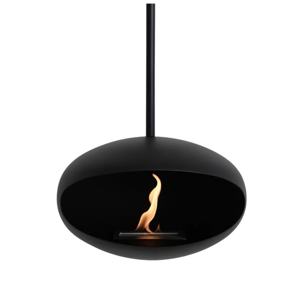 Zwevende Zwarte Openhaard op Ethanol, Ophalen, Nieuw, Vrijstaande haard, Houthaard