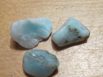 ede. 3x 3 stuks edelstenen LARIMAR (6)   beschikbaar voor biedingen