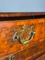 Ladekast Commode Engels 18e eeuw Burr Walnut, Ophalen, Gebruikt, 25 tot 50 cm, Minder dan 100 cm
