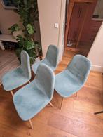 4 kuipstoelen, groen velvet, Huis en Inrichting, Stoelen, Ophalen, Overige kleuren, Zo goed als nieuw, Vier