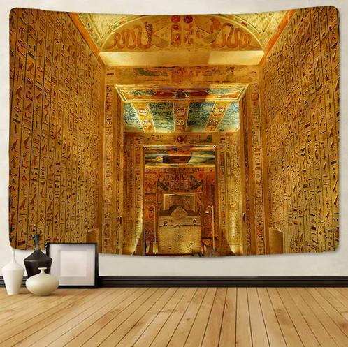 Egyptische Tempel Wandkleed / 3D Wand Kleed Tapijt Egypte, Huis en Inrichting, Stoffering | Tapijten en Kleden, Nieuw, Rechthoekig