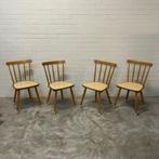 Vintage jaren 60 spijlenstoelen oude stoelen eetkamerstoelen, Huis en Inrichting, Stoelen, Ophalen, Gebruikt, Bruin, Vijf, Zes of meer stoelen