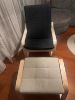 IKEA Lounge Stoel met Voetenbank, Huis en Inrichting, Fauteuils, Ophalen, 75 tot 100 cm, Zo goed als nieuw, 50 tot 75 cm