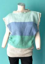 Vintage jaren 70 gebreid/gehaakt truitje pastel maat XL, Maat 46/48 (XL) of groter, Vintage, Gedragen, Verzenden