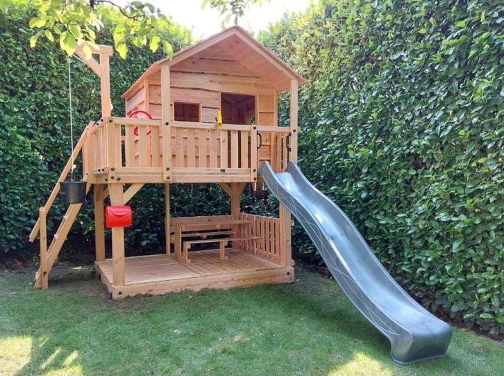 BOOMHUT PALEIS speeltoren speeltoestel speelhuis klimtoren, Kinderen en Baby's, Speelgoed | Buiten | Speeltoestellen, Nieuw, Brandweerpaal