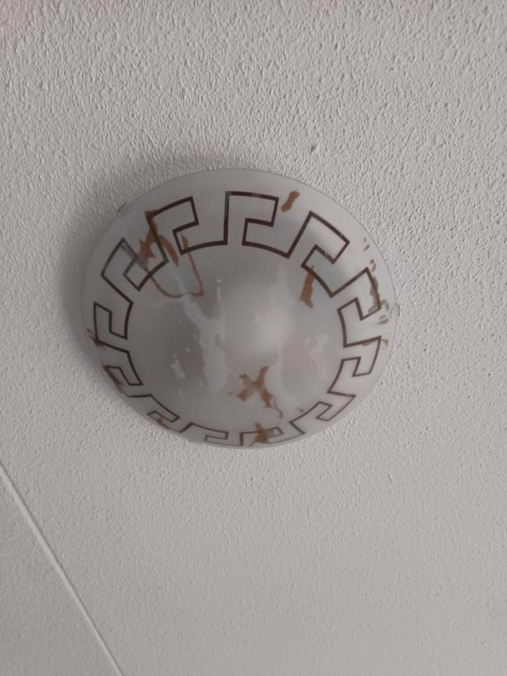 2 Plafonnières Griekse stijl, Huis en Inrichting, Lampen | Plafondlampen, Gebruikt, Ophalen
