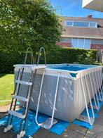 Intex Prism Frame zwembad 400x200x122 incl pomp en trap, Gebruikt, 200 tot 300 cm, Rechthoekig, Ophalen