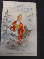 Prachtige jaren 50 Sinterklaas kaart, Verzamelen, Ansichtkaarten | Themakaarten, Ophalen of Verzenden, 1940 tot 1960, Ongelopen