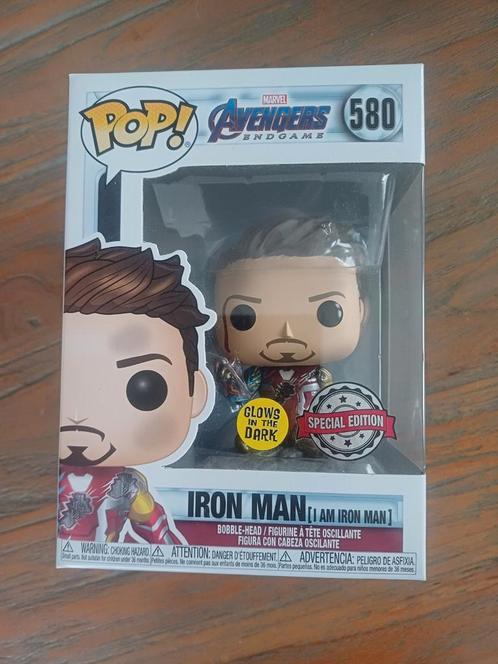 Funko Pop: Iron Man 580 glows in the dark, Avengers End Game, Verzamelen, Poppetjes en Figuurtjes, Ophalen of Verzenden