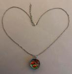 Ketting met glashanger klaproos, Ophalen of Verzenden, Nieuw, Overige materialen
