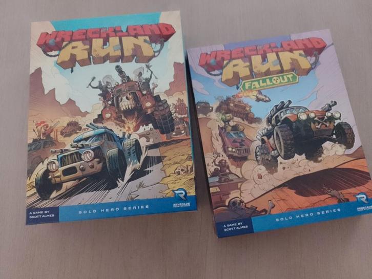 Wreckland run + Fallout, Hobby en Vrije tijd, Gezelschapsspellen | Bordspellen, Zo goed als nieuw, Een of twee spelers, Ophalen of Verzenden