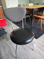 Leren design eetkamerstoelen zwart, Huis en Inrichting, Stoelen, Ophalen, Zwart, Leer, Zo goed als nieuw