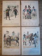 4x blad Uniformenkunde van Knötel Bataafse Republiek ca 1890, Verzenden, Landmacht, Nederland, Foto of Poster