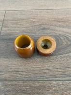 Bakeliet 2 Antieke lampstukken 11.5 mm 110 gram, Ophalen of Verzenden, Overige materialen