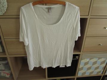H&M - roomwit shirt maat M beschikbaar voor biedingen