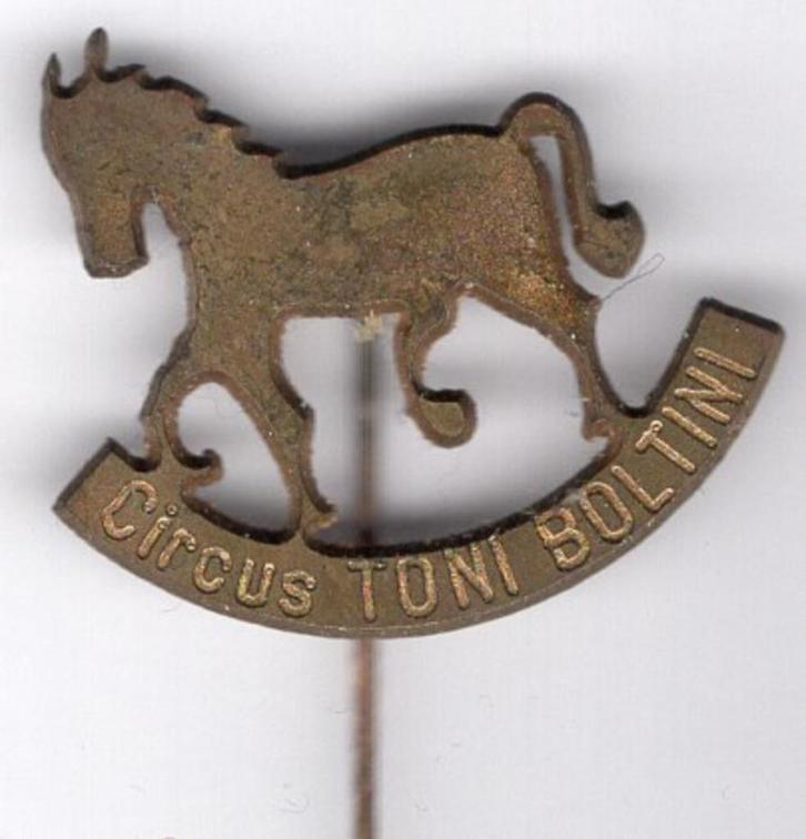 Circus Toni Boltini koper paard speldje ( N_050 ), Verzamelen, Speldjes, Pins en Buttons, Nieuw, Speldje of Pin, Dier of Natuur