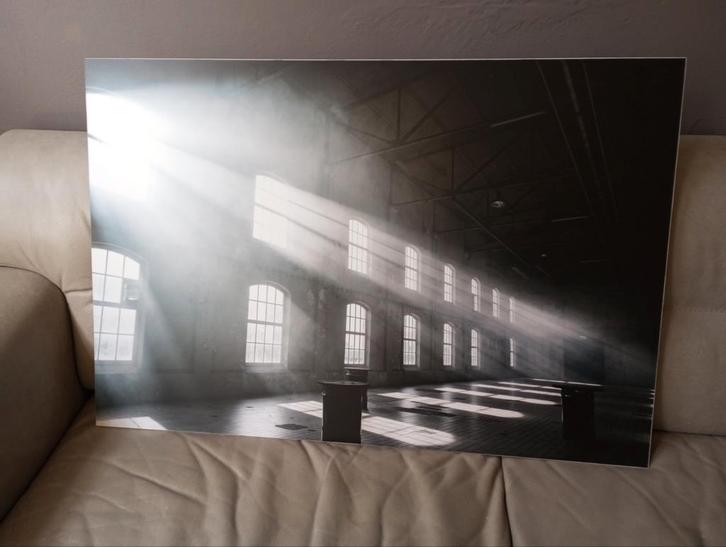 Werk Aan de Muur.  Schilderij  Lichtstralen., Huis en Inrichting, Woonaccessoires | Schilderijen, Tekeningen en Foto's, Zo goed als nieuw