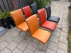 6 eetkamerstoelen, nog geschikt voor keet oid, Huis en Inrichting, Stoelen, Ophalen, Zo goed als nieuw, Vijf, Zes of meer stoelen