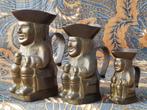 Mooie zware oude set koperen Toby jugs uit Engeland., Antiek en Kunst, Ophalen of Verzenden, Koper