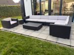 Luxe Wicker Loungeset met kussens, Tuin en Terras, Ophalen, Meer dan 8 zitplaatsen, Bank, Zo goed als nieuw