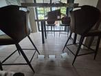 Moderne hanglamp met 3 glazen kappen, Ophalen, Gebruikt, 75 cm of meer