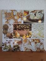 Kerst schilderij met verlichting. 50 x 50 cm, Diversen, Kerst, Ophalen of Verzenden, Zo goed als nieuw