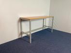 Hoge vergadertafel, beuken blad, alu frame, 200 x 90 cm., Ophalen, Gebruikt