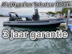 RIB alu Hypalon 620cm 100PK + trailer 3j waarborg, Watersport en Boten, Rubberboten, Aluminium, 120 tot 200 pk, Zo goed als nieuw