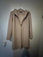 Twinset Wollen Jas - Maat S - Gouden Rits, Kleding | Dames, Ophalen of Verzenden, Zo goed als nieuw, Maat 36 (S), Beige
