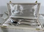Ercuis cassette met verzilverd couvert: mes, vork en lepel, Ophalen of Verzenden
