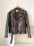 Vintage Leren Biker Jas, Ophalen of Verzenden, Zo goed als nieuw, Maat 42/44 (L), Zwart