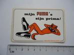 sticker oud PUMA prima jaren 70 60 voetbal vintage retro, Verzamelen, Stickers, Verzenden, Zo goed als nieuw, Bedrijf of Vereniging