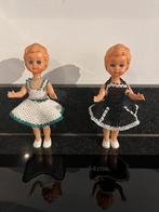 Twee prachtige vintage poppen 18 cm CS made in Italy, Verzamelen, Poppen, Verzenden, Zo goed als nieuw, Pop