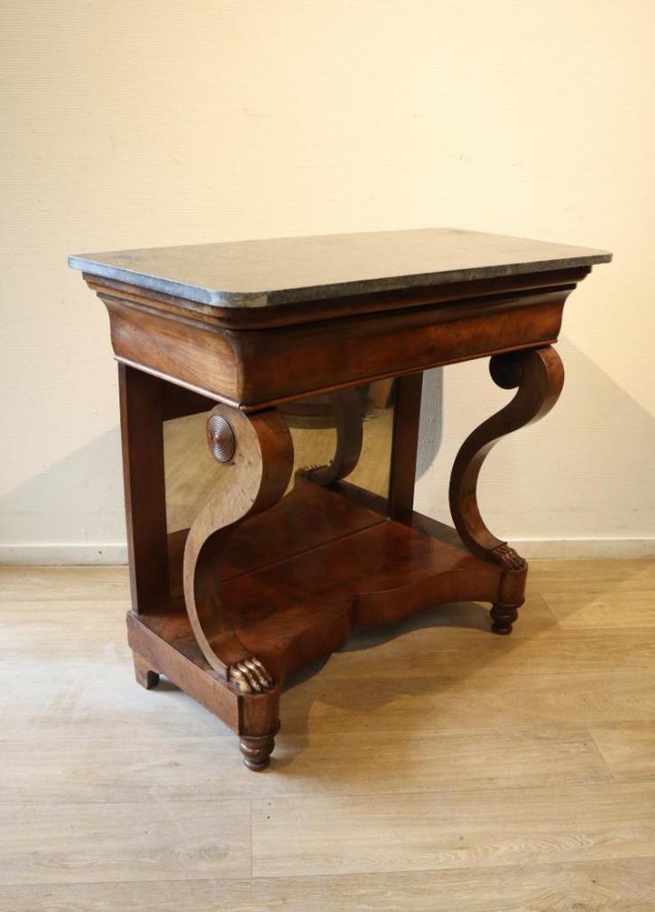 Antieke Hollandse trumeau, sidetable, Antiek en Kunst, Antiek | Meubels | Tafels, Ophalen of Verzenden