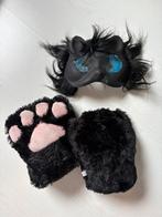 Therian/ furry masker en paws handschoenen, verkleedset, Hobby en Vrije tijd, Ophalen of Verzenden, Zo goed als nieuw, Accessoires