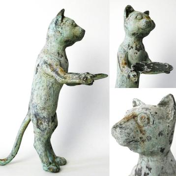 Groen gepatineerd beeld Kat butler n. Diego Giacometti beschikbaar voor biedingen