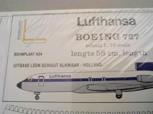 Boeing 727 Lufthansa Schuijt bouwplaat + Airbus A330 poster, Verzamelen, Luchtvaart en Vliegtuigspotten, Zo goed als nieuw, Kaart, Foto of Prent