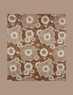 3898 Bruin vintge behang met witte bloemen origineel swiet, Verzenden, 10 tot 25 m², Bruin