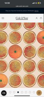 Cole & Son Fornasetti behang - Arance, Huis en Inrichting, Ophalen of Verzenden, Minder dan 10 m²